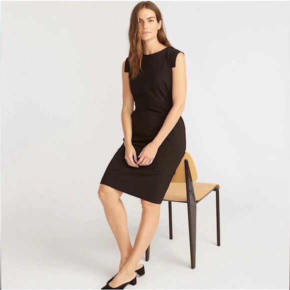 J.Crew Resume Dress Black Wool Stretch #C9102 Size 4 - Picture 6 of 12